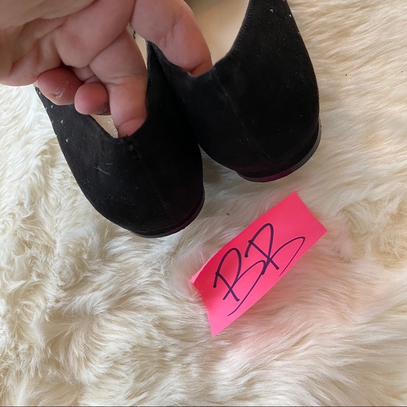 Saks 5th Avenue black kadia suede studded flats - Picture 8 of 10